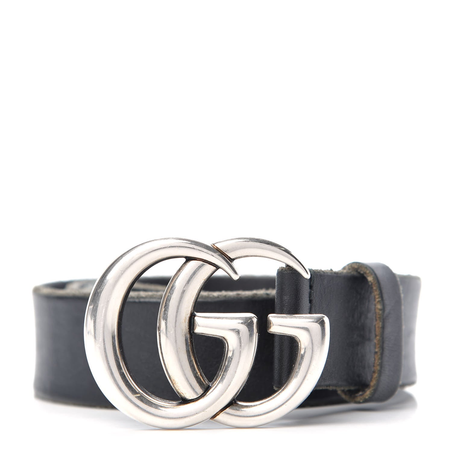 Gucci Cuoio Toscano Nickel Double G 30mm Belt 90 36 Black 1 of 5