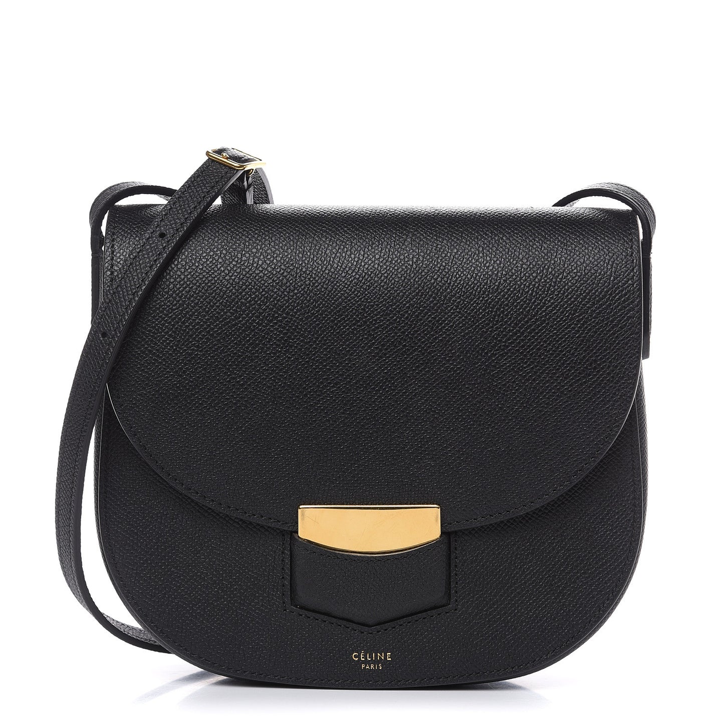 Grained Calfskin Small Trotteur Black