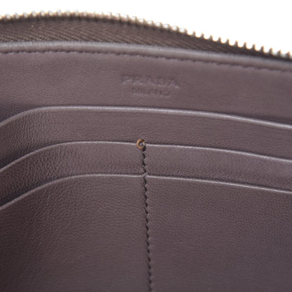 Prada Nappa Gaufre Zip Around Wallet Bambu 9 of 18