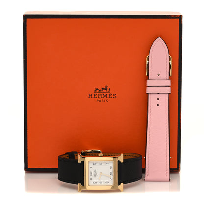Hermes Stainless Steel Epsom 26mm Heure H Hour Quartz Watch Noir 5 of 5