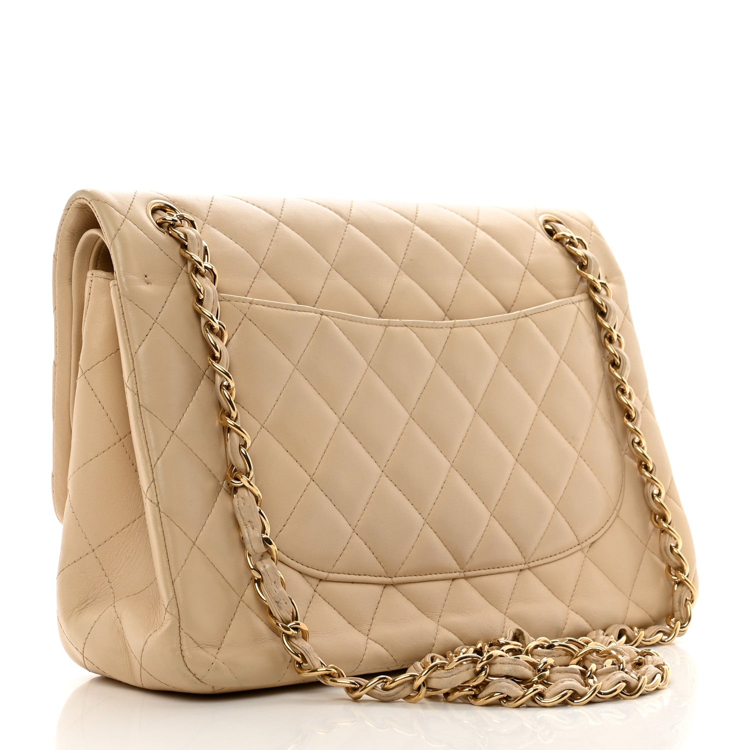 Chanel Lambskin Quilted Jumbo Double Flap Beige Clair 3 of 14