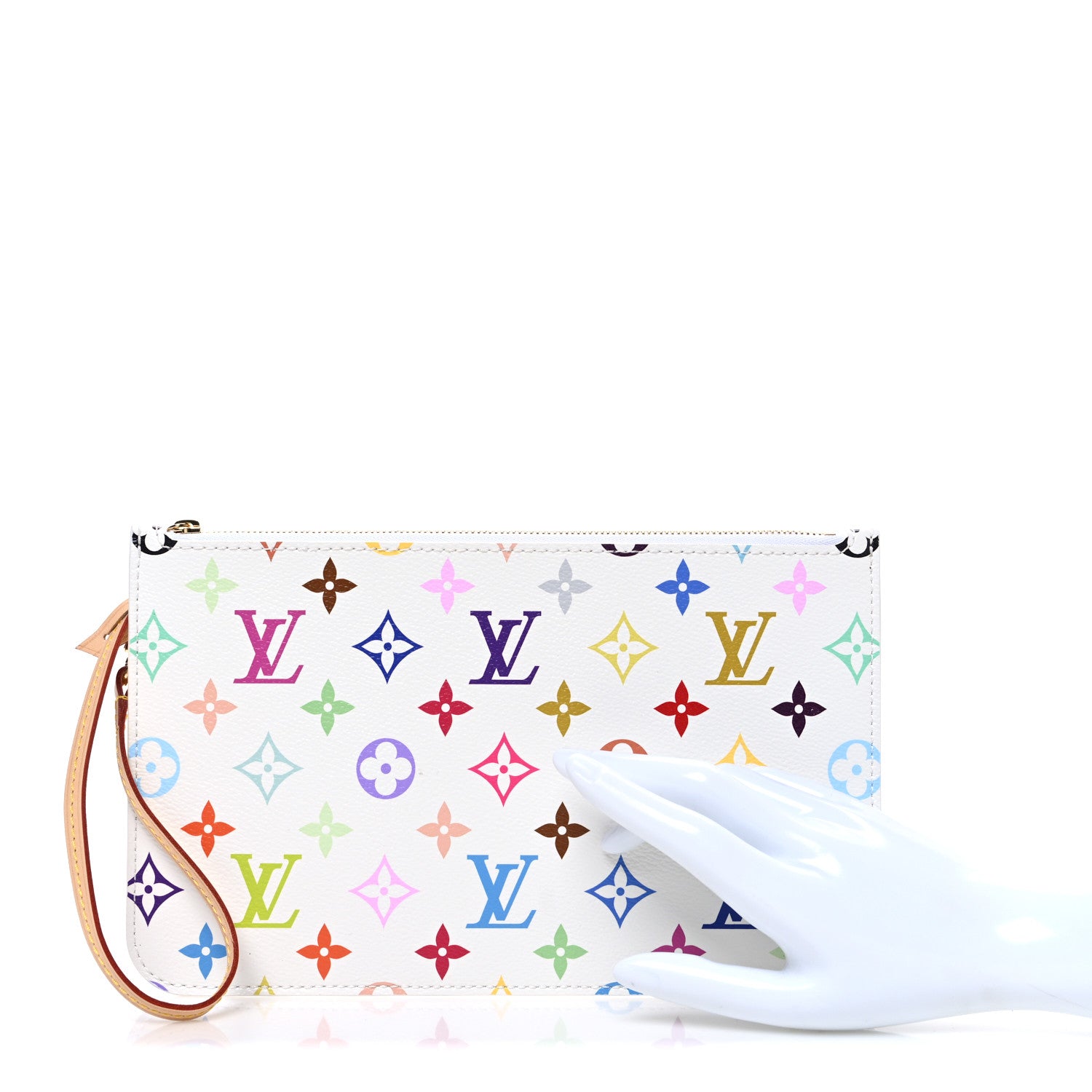 Louis Vuitton LV X TM Monogram Multicolor Neverfull MM Pochette White 2 of 6