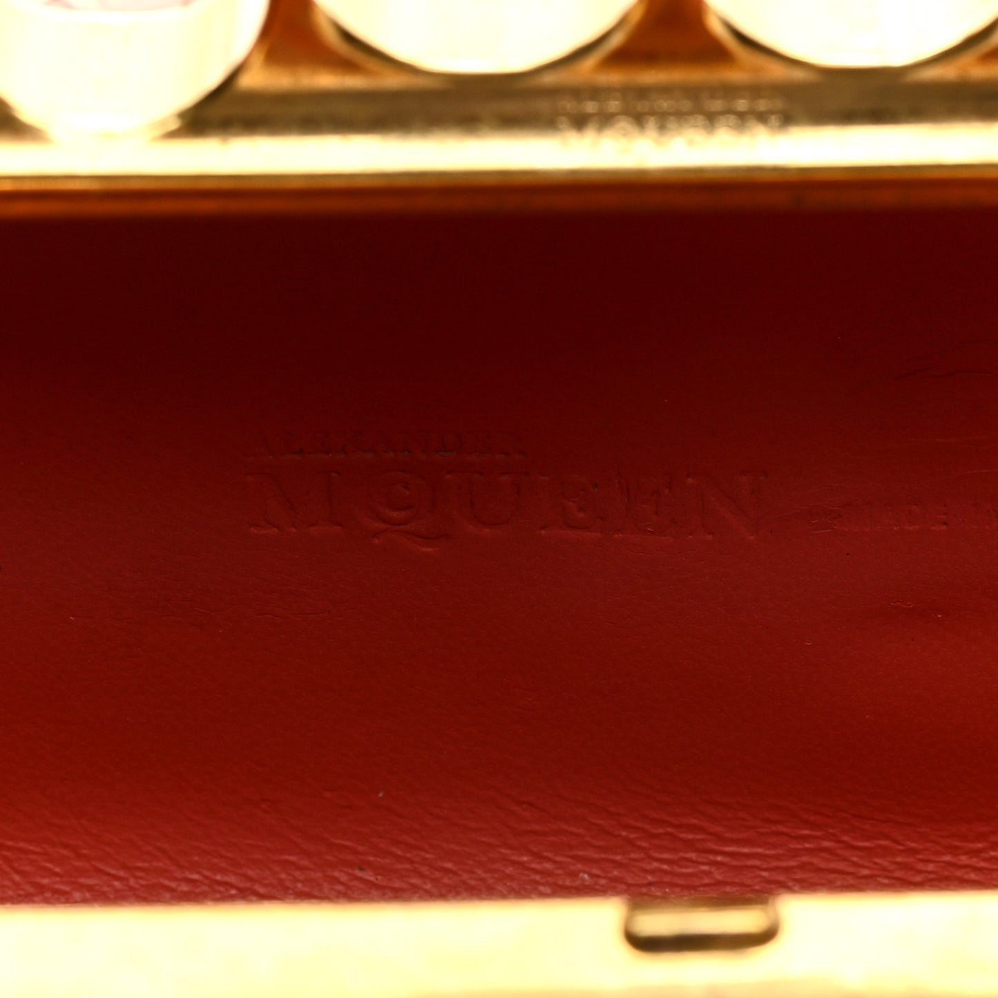 Snakeskin Knuckle Box Clutch Orange