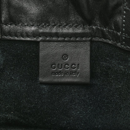 Gucci Calfskin Logo Drawstring Backpack Black 7 of 10