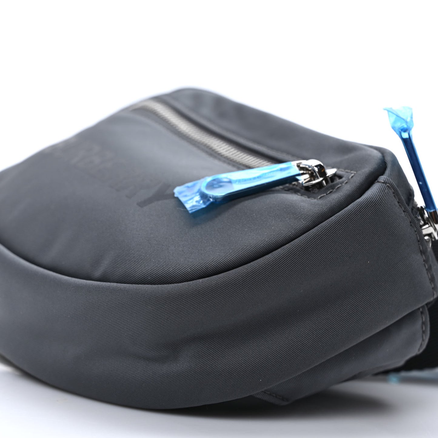 Econyl Logo Print Small Cannon Bum Bag Charcoal Grey