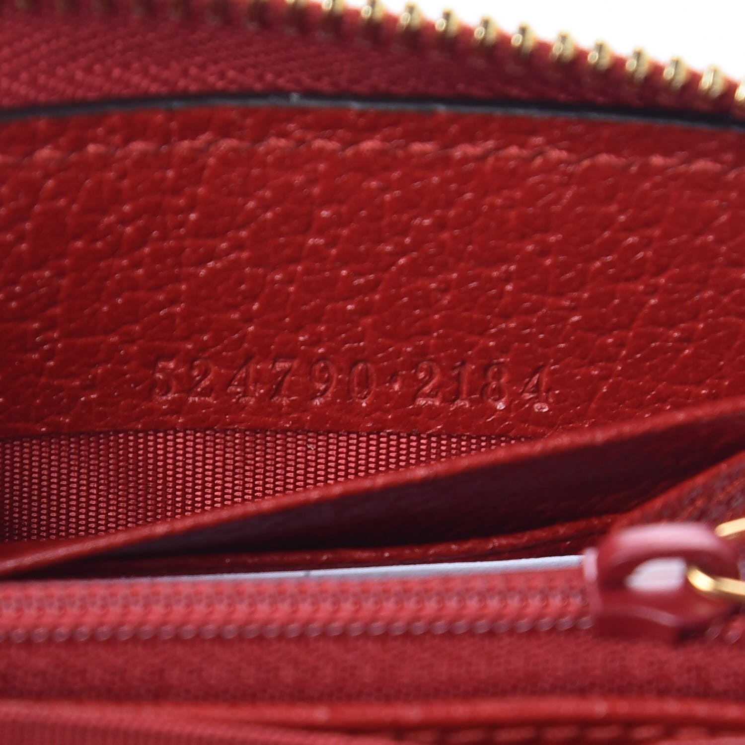 Gucci Canvas Sylvie Stripe Logo Zip Around Wallet Mystic White Hibiscus Red Maritime 7 of 8