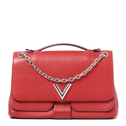 Louis Vuitton Monogram Cuir Plume Ecume Very Chain Bag Rubis Red 1 of 8