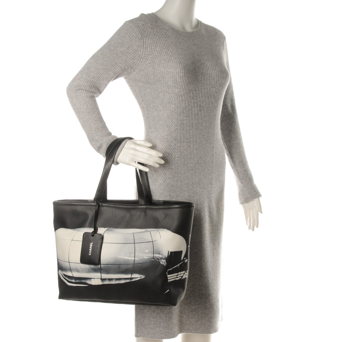 Canvas Karl Lagerfeld Mobile Art Tote Black