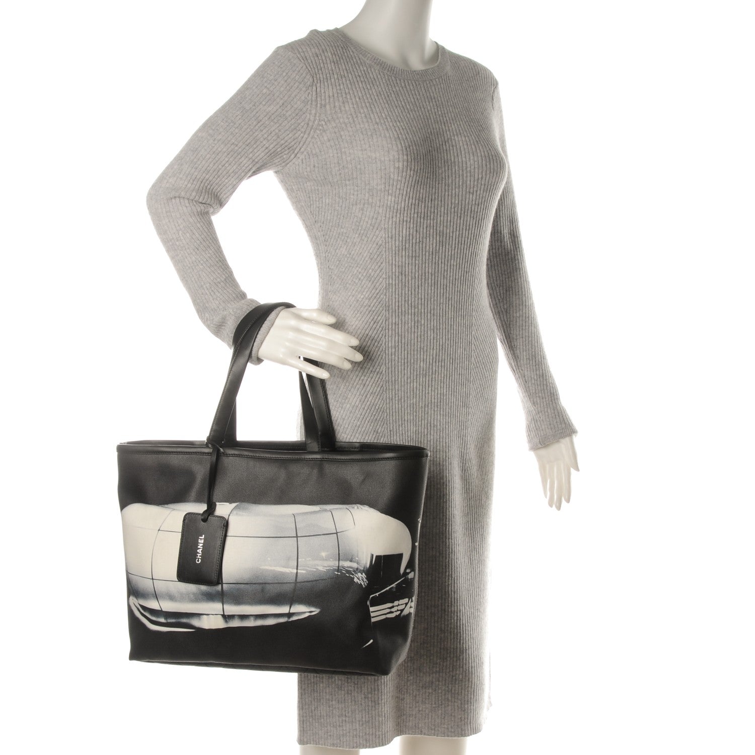 Chanel Canvas Karl Lagerfeld Mobile Art Tote Black 2 of 8