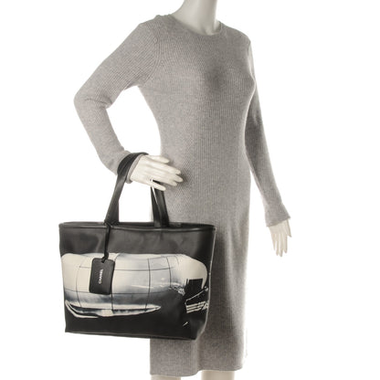 Chanel Canvas Karl Lagerfeld Mobile Art Tote Black 2 of 8