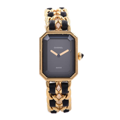 Chanel Stainless Steel Lambskin 20mm Chain Premiere Quartz Watch Gold L 1 of 6