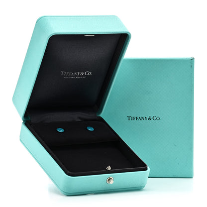 Tiffany 18K Yellow Gold Turquoise Elsa Peretti One Carat Faceted Earrings 6 of 6