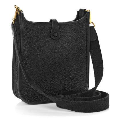 Hermes Taurillon Clemence Evelyne TPM Black 3 of 9