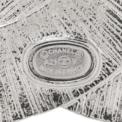 Chanel Baguette Crystal CC Brooch Silver 4 of 5