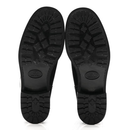 Chanel Calfskin Quilted CC Boots 40 Black 5 of 10