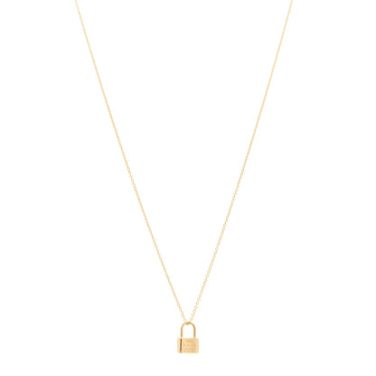 Tiffany 18K Yellow Gold 1837 Padlock Pendant Necklace 1 of 5