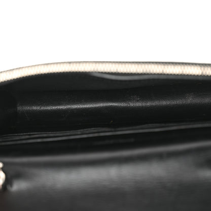 Saint Laurent Calfskin Crocodile Embossed Kate Monogram Tassel Chain Wallet Black 5 of 13