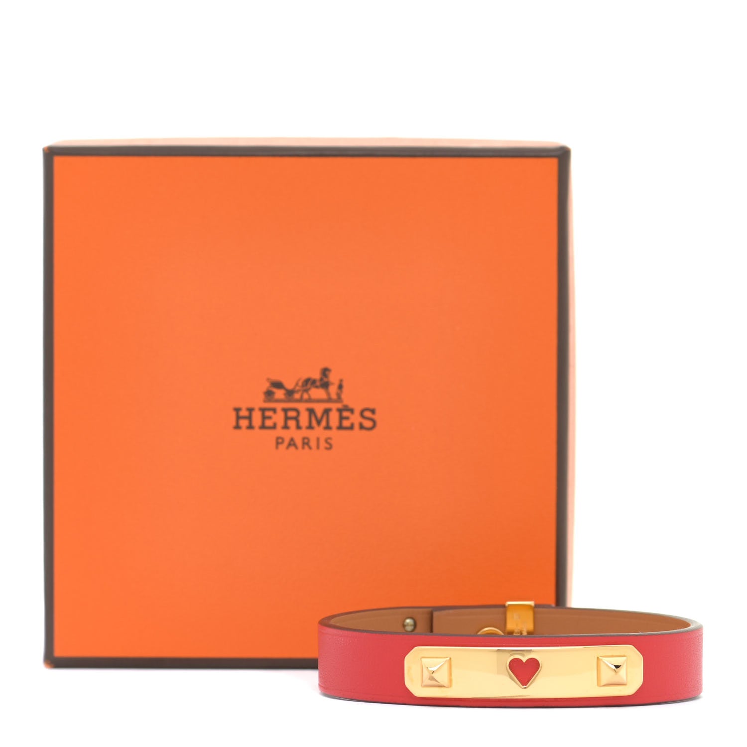 Hermes Swift As De Coeur Bracelet T3 Rouge De Coeur 7 of 7