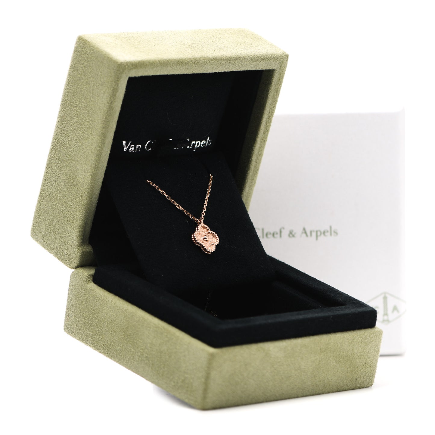 18K Rose Gold Sweet Alhambra Pendant Necklace