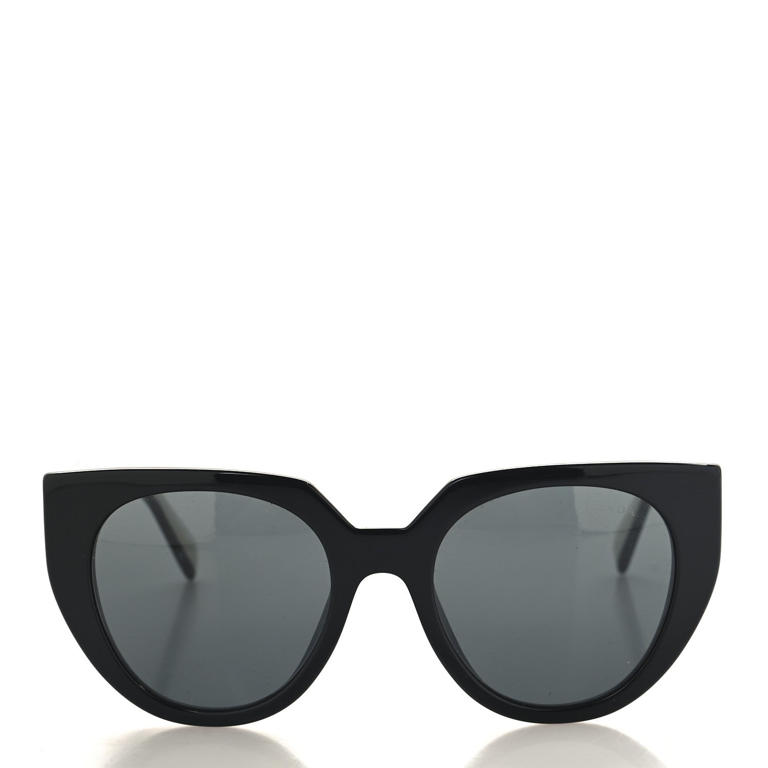 Prada Acetate Square Sunglasses SPR 14W Black White 2 of 7