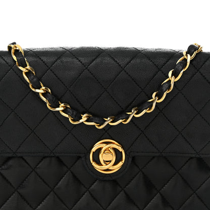 Chanel Lambskin Quilted Single Flap Bag Black 8 of 11