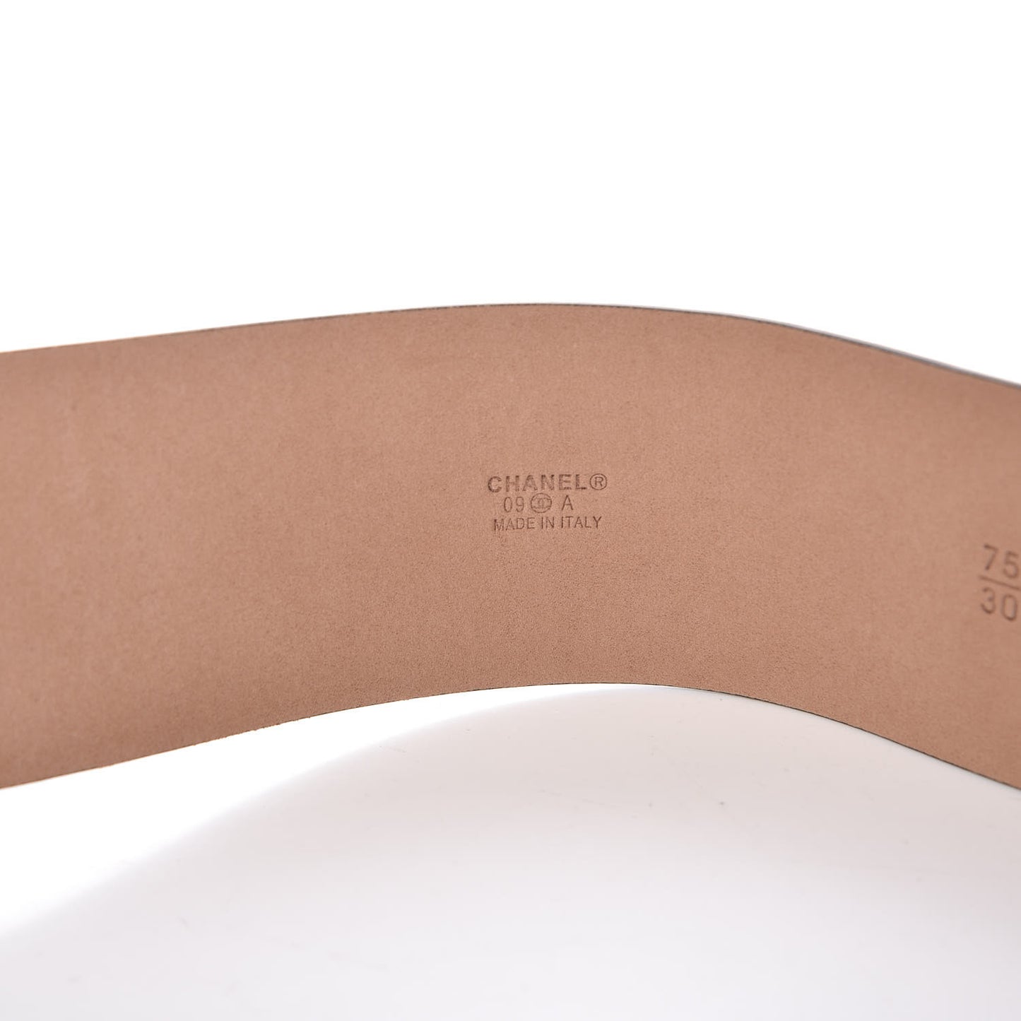 Calfskin CC Turn Lock Belt 75 30 Black