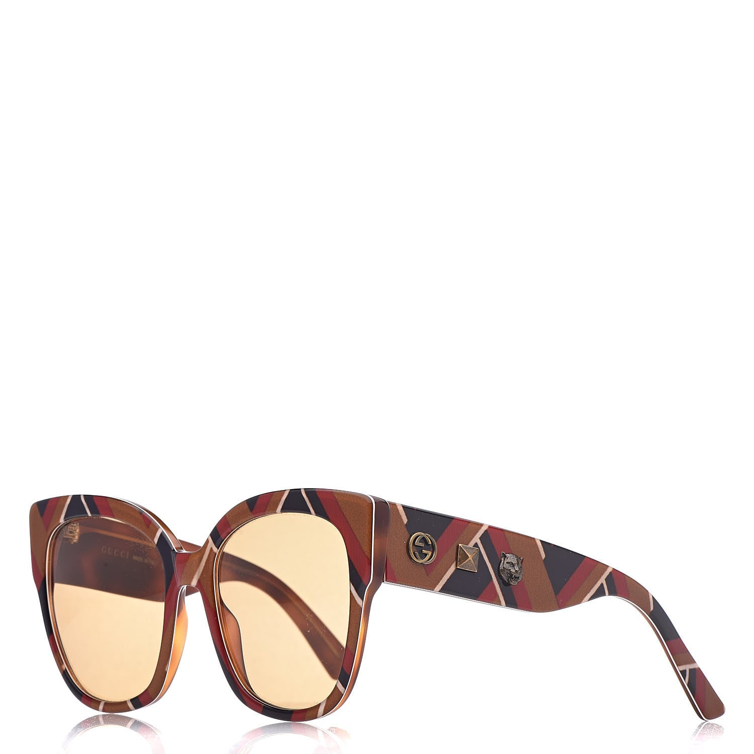 Gucci Acetate Square Frame Sunglasses GG0059S Multicolor 1 of 7