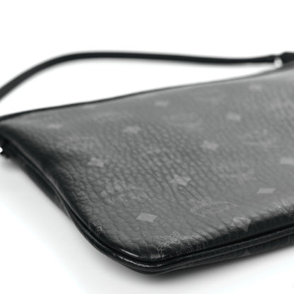 MCM Visetos Liz Shopper Tote Pouch Black 8 of 9