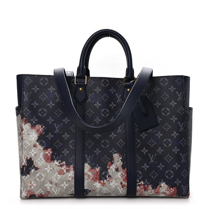 Louis Vuitton Monogram Bleach Sac Plat 24H Ink Blue 1 of 8