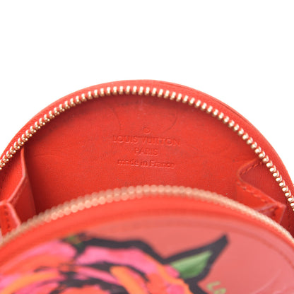 Louis Vuitton Vernis Roses Chapeau Coin Purse Orange Sunset 6 of 6