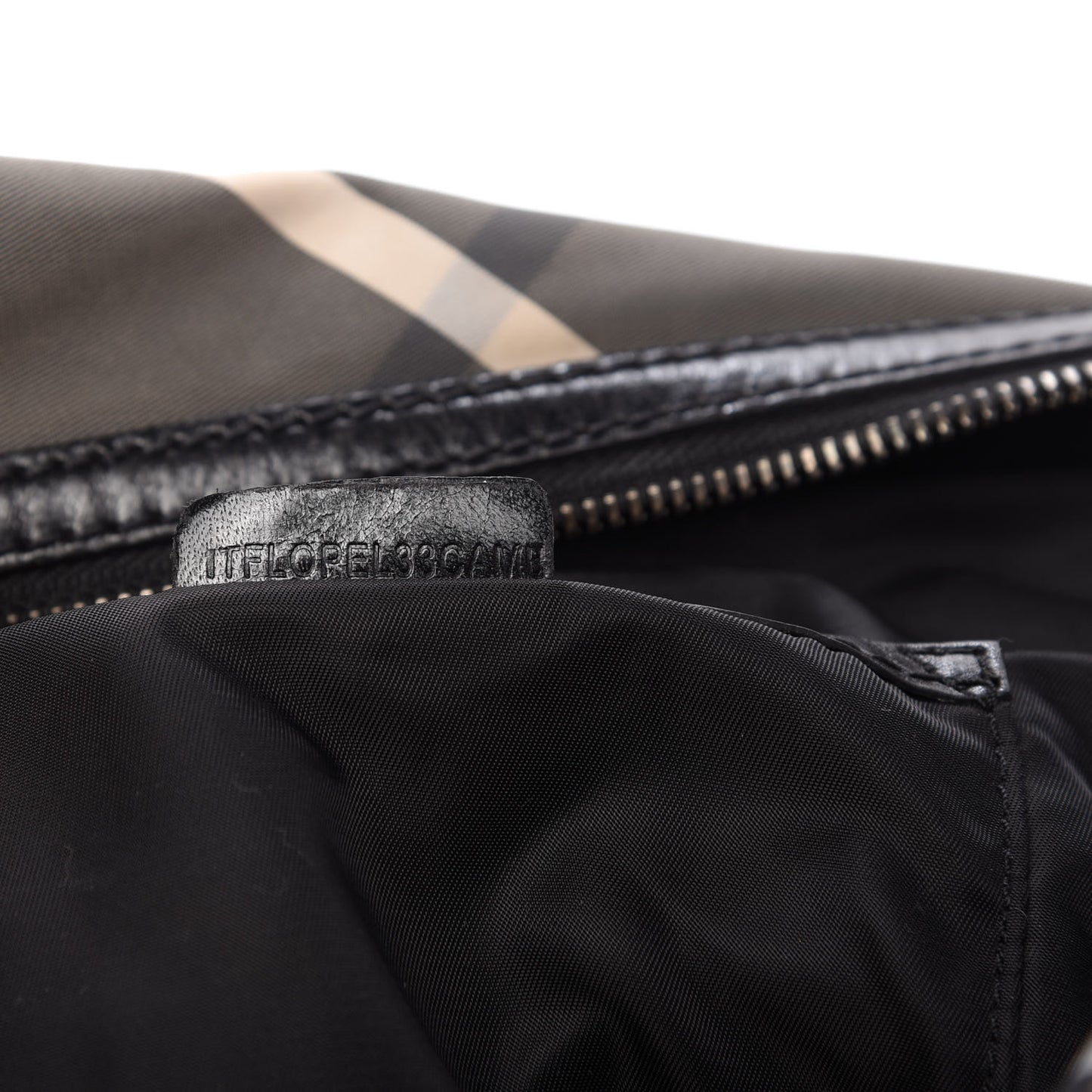 Nylon Beat Check Studded Medium Edenham Satchel Black