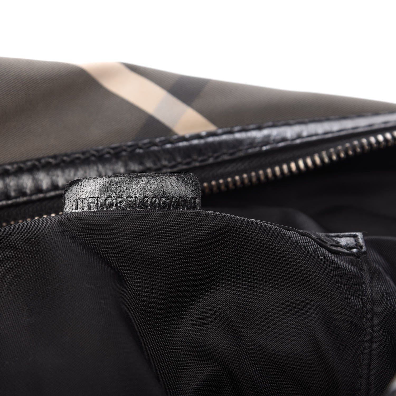 Burberry Nylon Beat Check Studded Medium Edenham Satchel Black 10 of 11