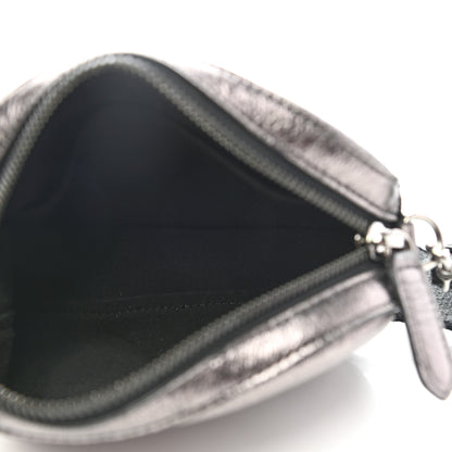 Stella McCartney Metallic Eco Alter Nappa Perforated Logo Convertible Belt Bag Silver 5 of 8