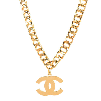 Chanel Oversized CC Pendant Chain Necklace Gold 1 of 5
