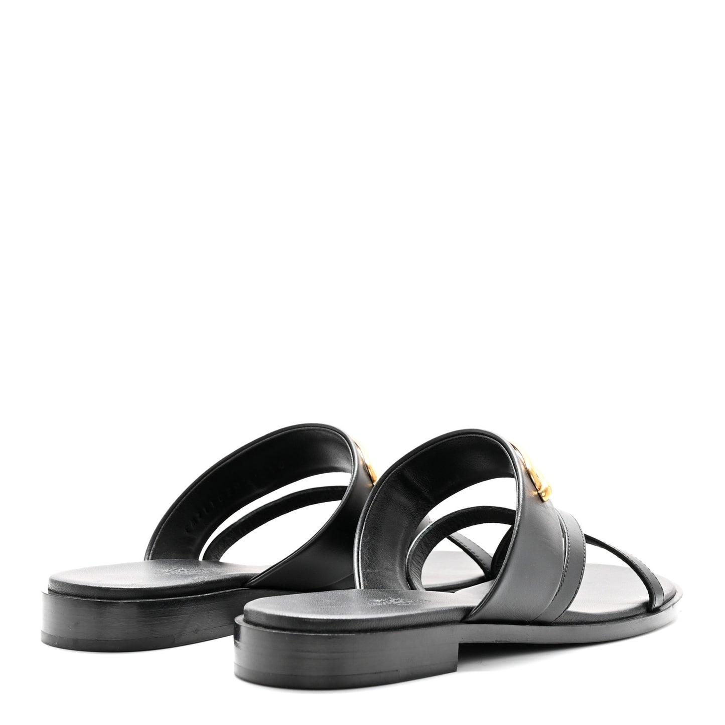 Calfskin Claire Sandals 36.5 Black