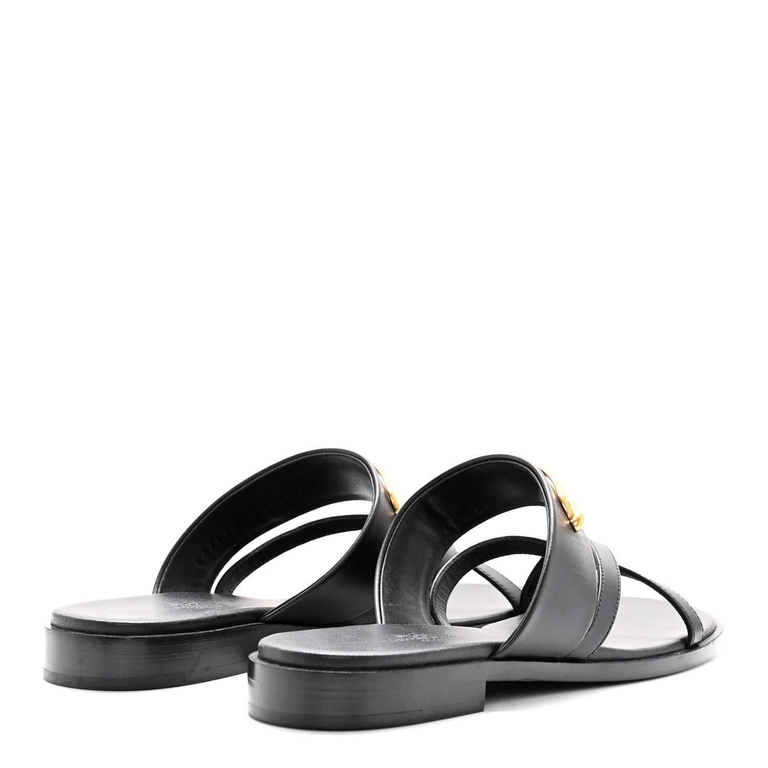 Hermes Calfskin Claire Sandals 36.5 Black 4 of 12