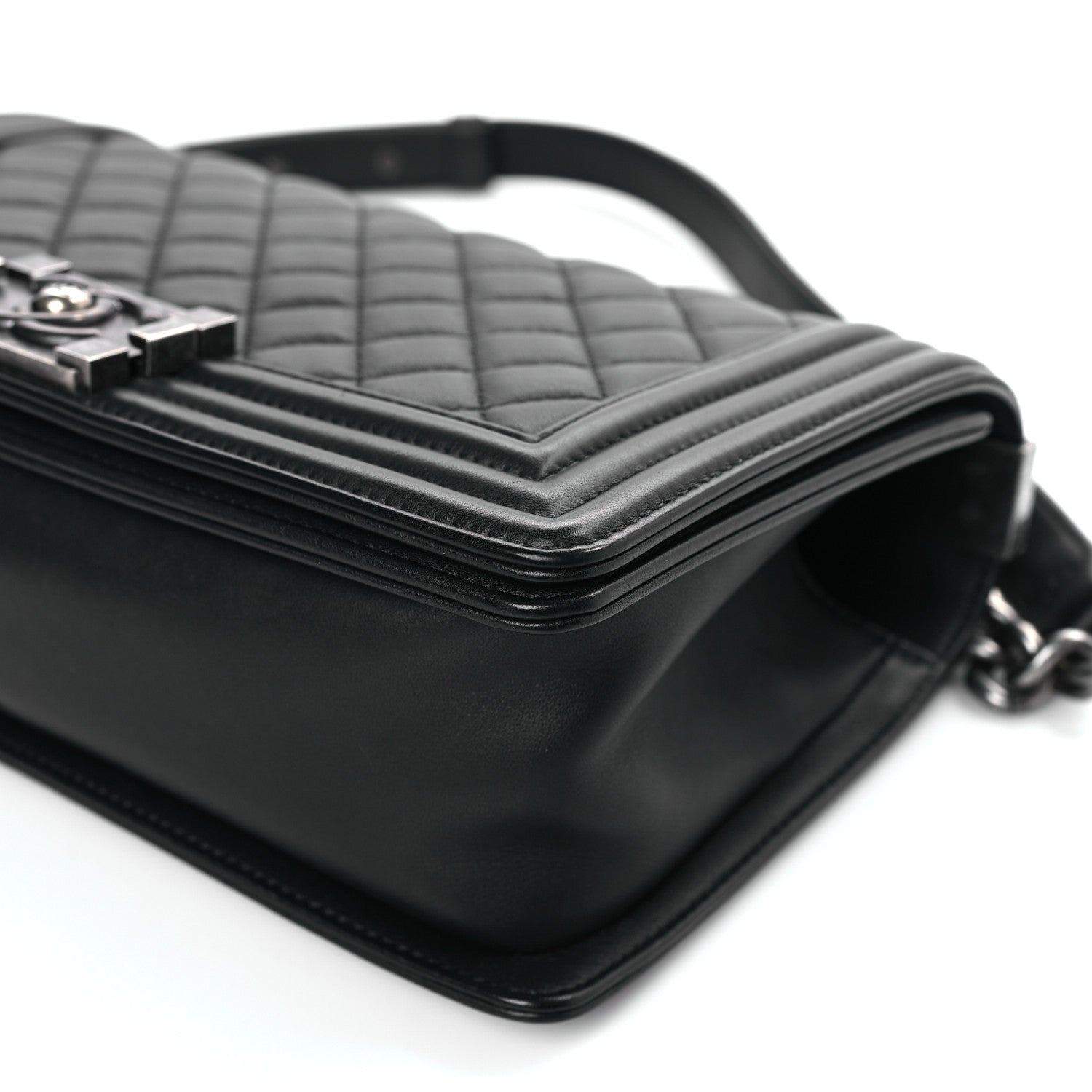 Chanel Calfskin Quilted Medium Boy Flap Black 9 of 10
