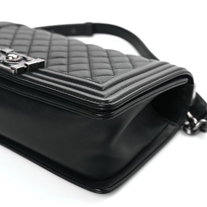 Chanel Calfskin Quilted Medium Boy Flap Black 9 of 10