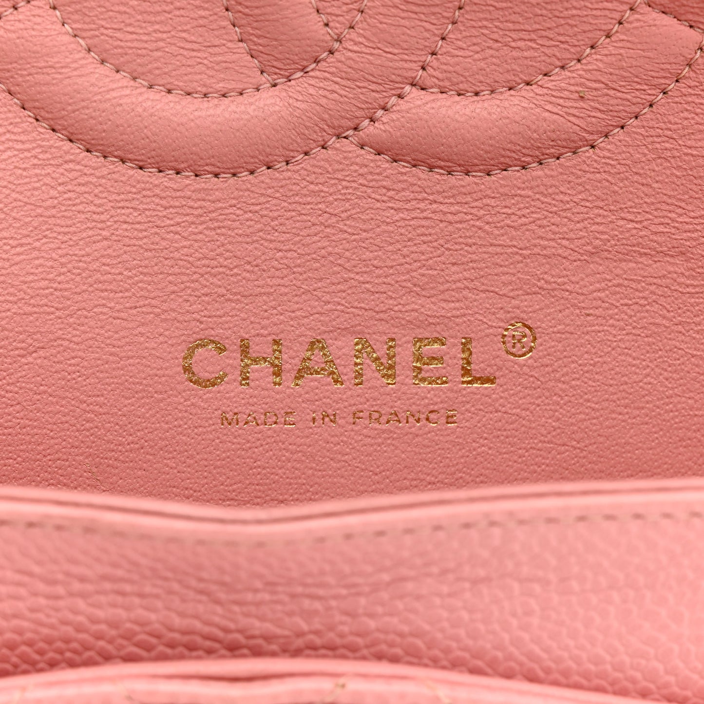 Caviar Quilted Medium Double Flap Pink