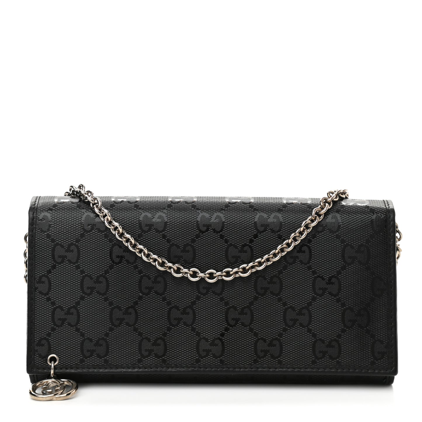 Imprime Monogram GG Pierce Chain Clutch Wallet Black