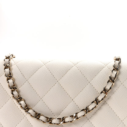 Chanel Caviar Quilted Wallet On Chain WOC White 9 of 12