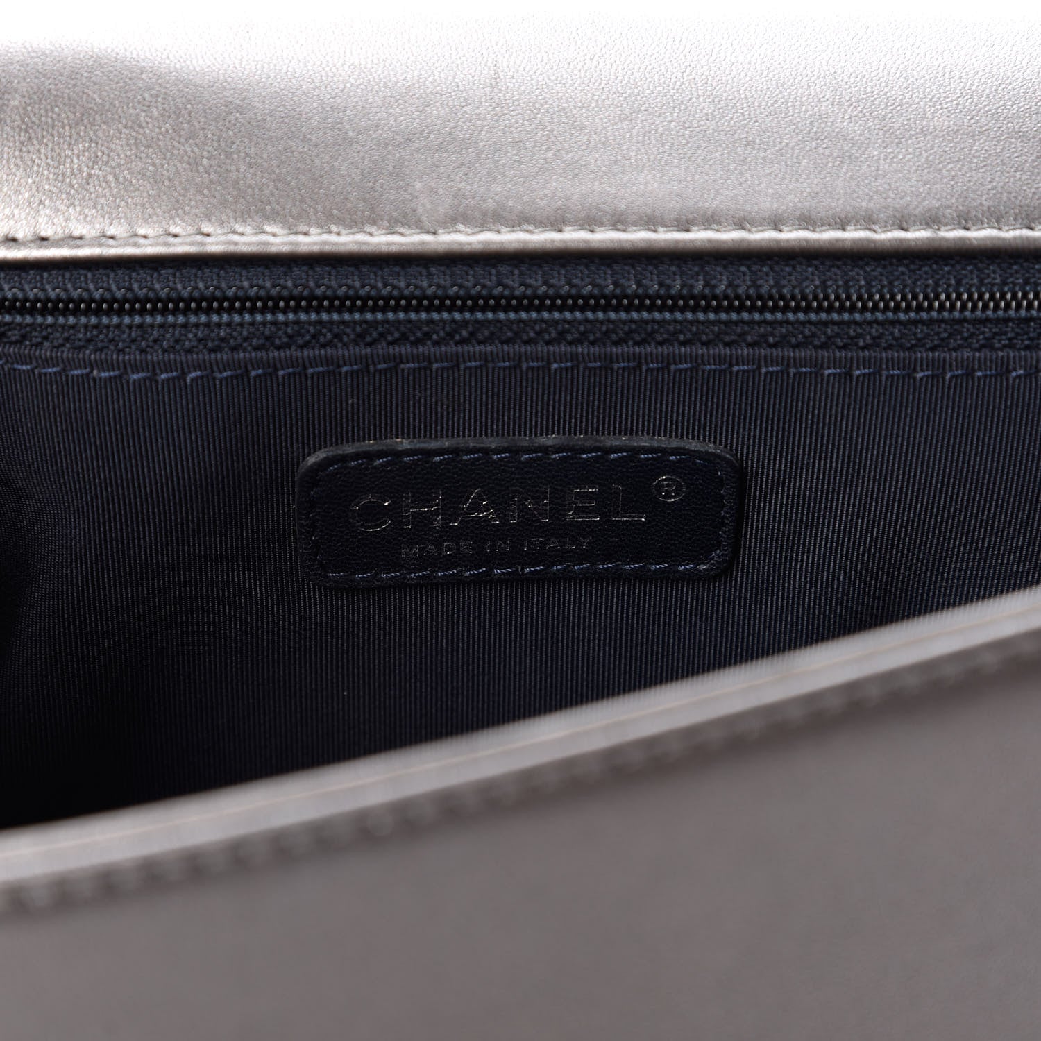 Chanel Lambskin Embossed New Medium Boy Cube Flap Grey 6 of 8