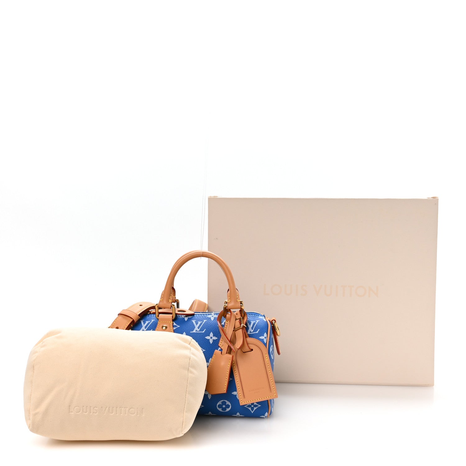 Louis Vuitton Calfskin Monogram Speedy P9 Bandouliere 20 Blue 12 of 12
