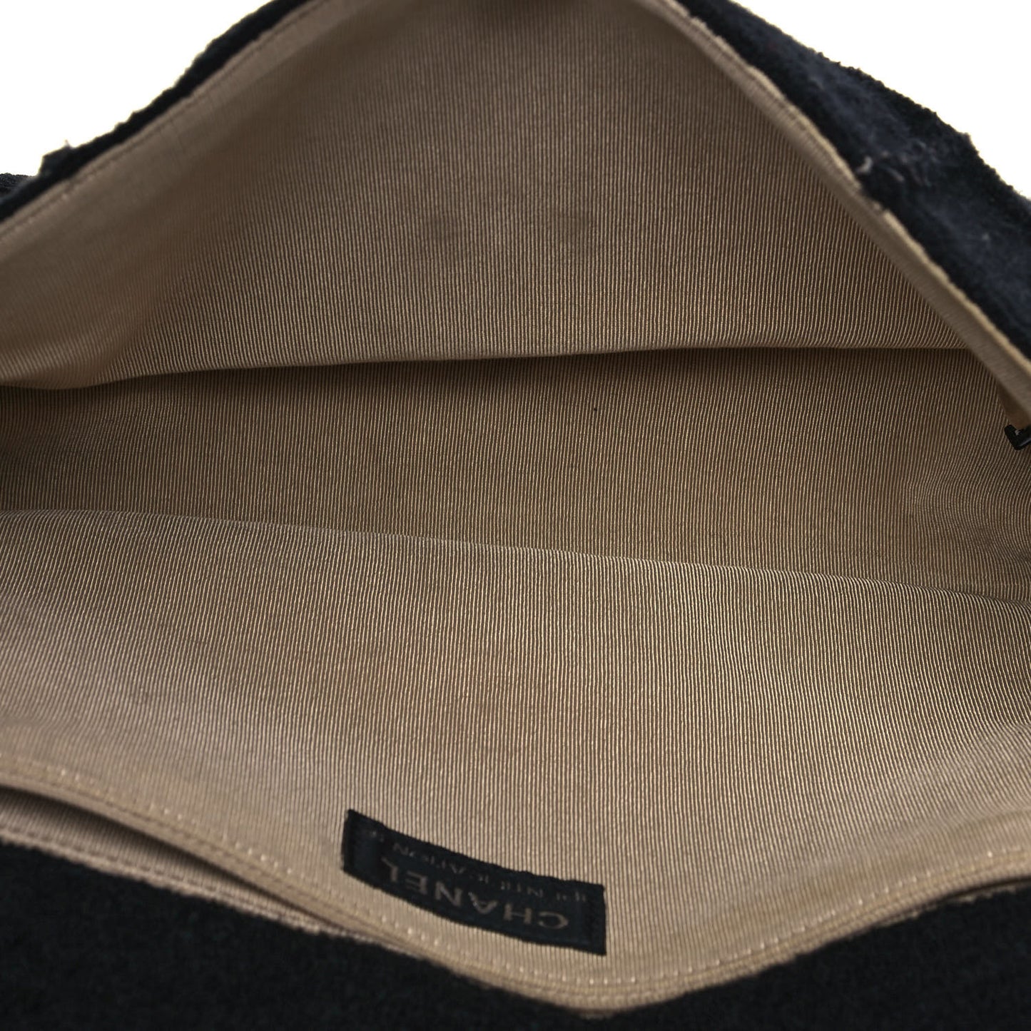 Wool Patchwork Mademoiselle Jumbo Flap Black