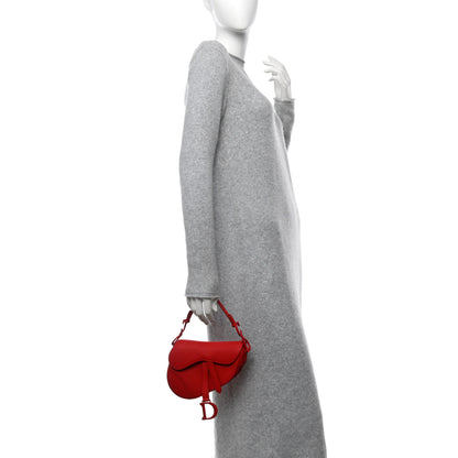 Christian Dior Ultra Matte Calfskin Mini Saddle Bag Red 2 of 10