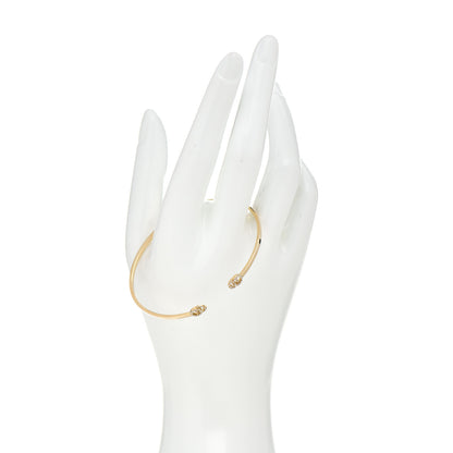 Gucci 18K Yellow Gold Diamond GG Running Cuff Bracelet 2 of 4