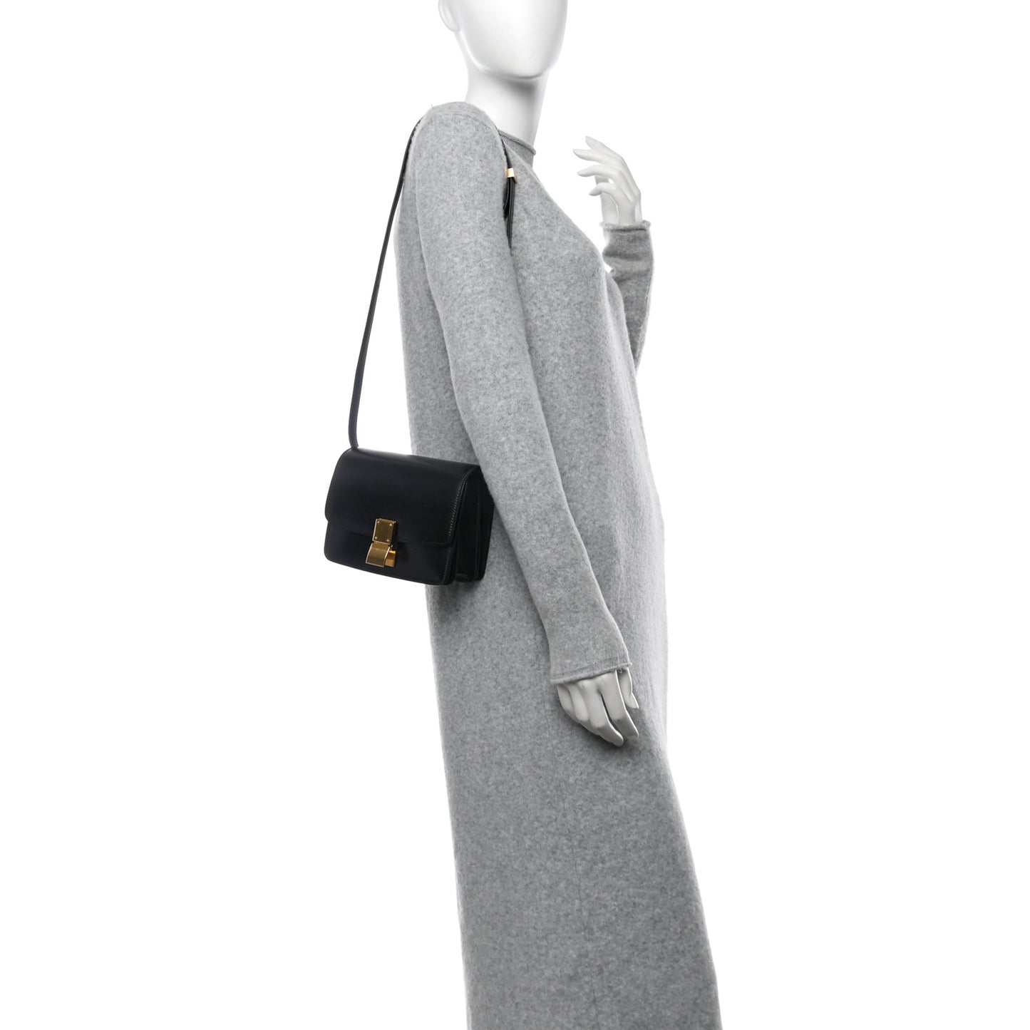 Box Calfskin Small Classic Box Flap Bag Black