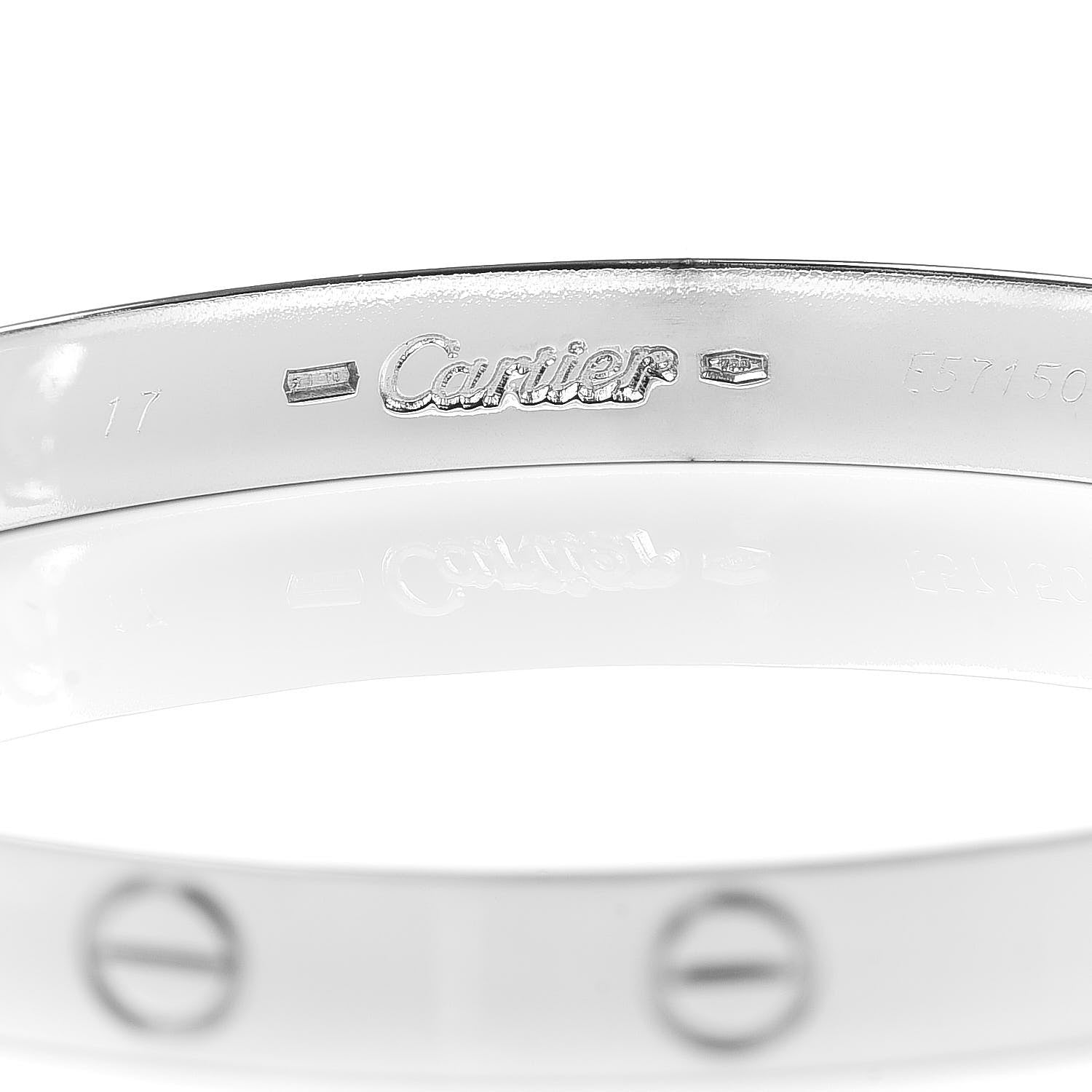Cartier 18K White Gold LOVE Bracelet 17 5 of 5