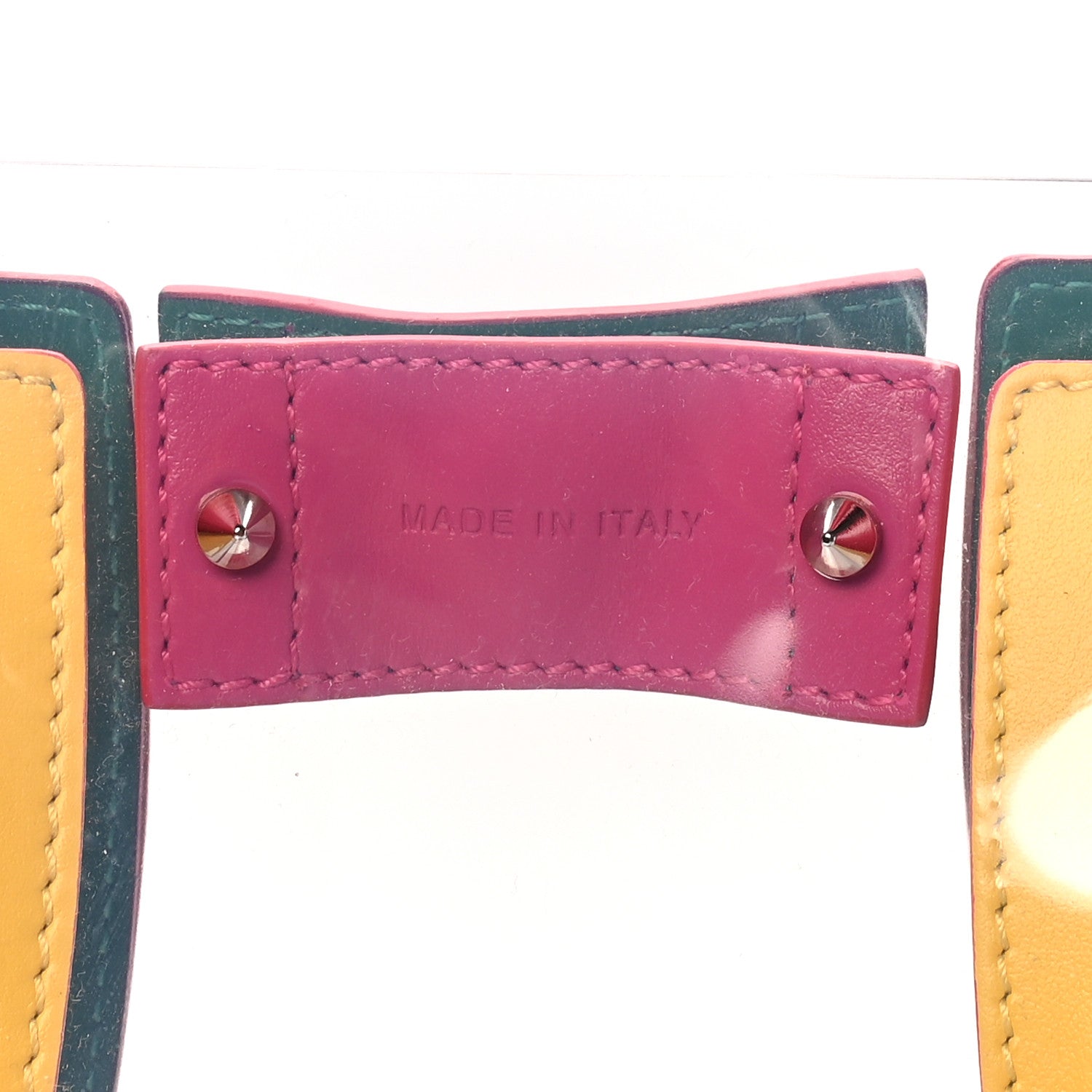 Christian Louboutin PVC Calfskin Spiked Medium Paloma Multicolor 8 of 10