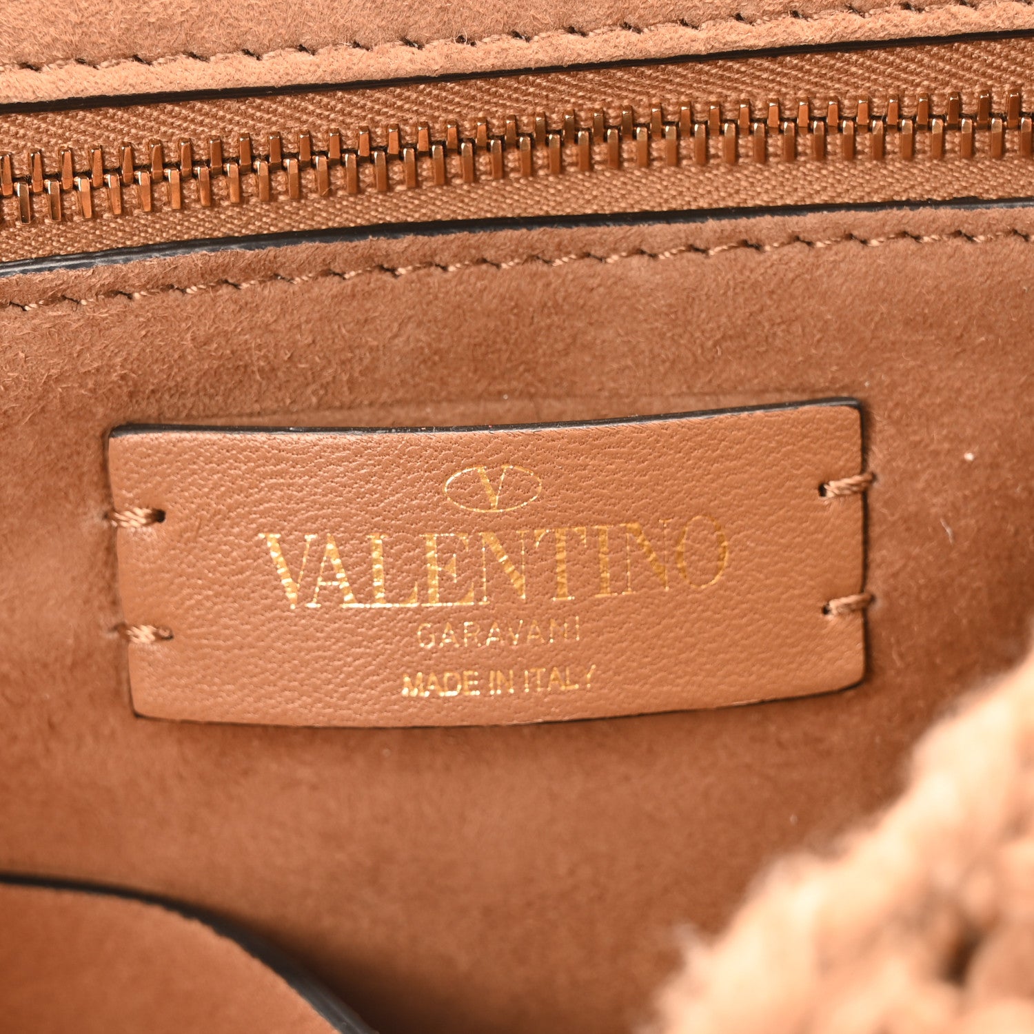 Valentino Garavani Cashmere Large Roman Stud Shoulder Bag Beige 6 of 9